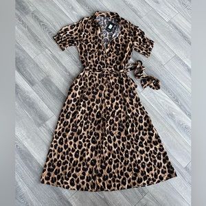 Fashion Nova Leopard Print Maxi Dress size XL